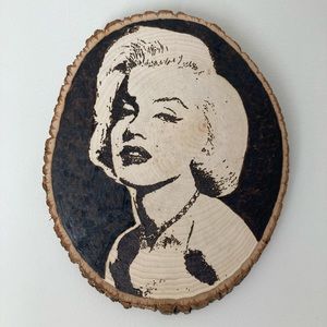 Marilyn Monroe - Portrait- Pyrography - Home Decor